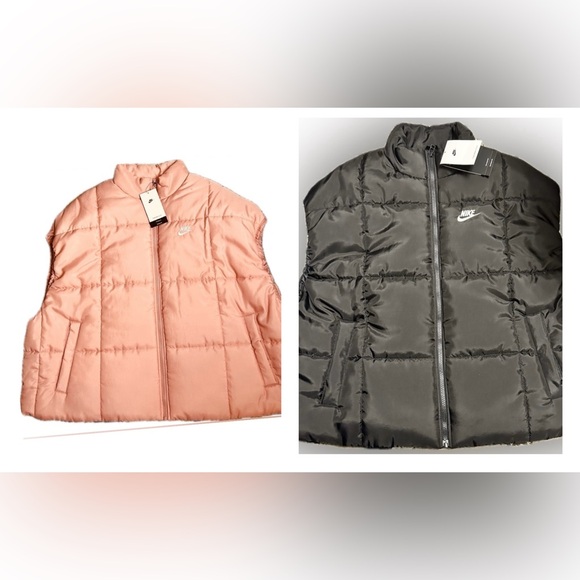 NWT Nike SZ XXL women’s oversized Therma-Fit technology vest, coral/bust 60” - Picture 3 of 16